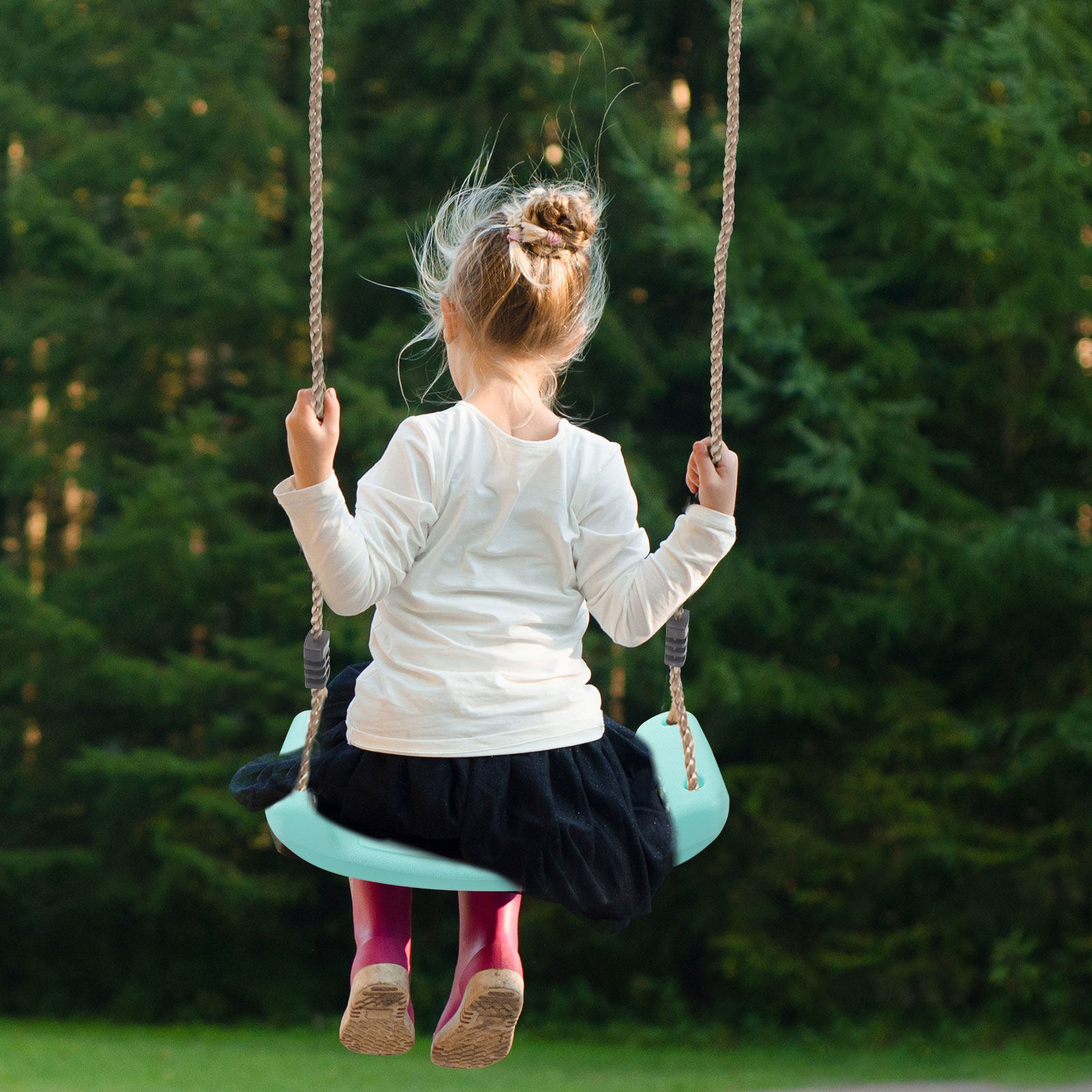 Kids Outdoor Hanging Chair - 子供用ハンギングチェア プラスチック製スイングシートボード 頑丈な取り付け 子供用屋内外遊び用耐久性のあるアクセサリー スイングに最適