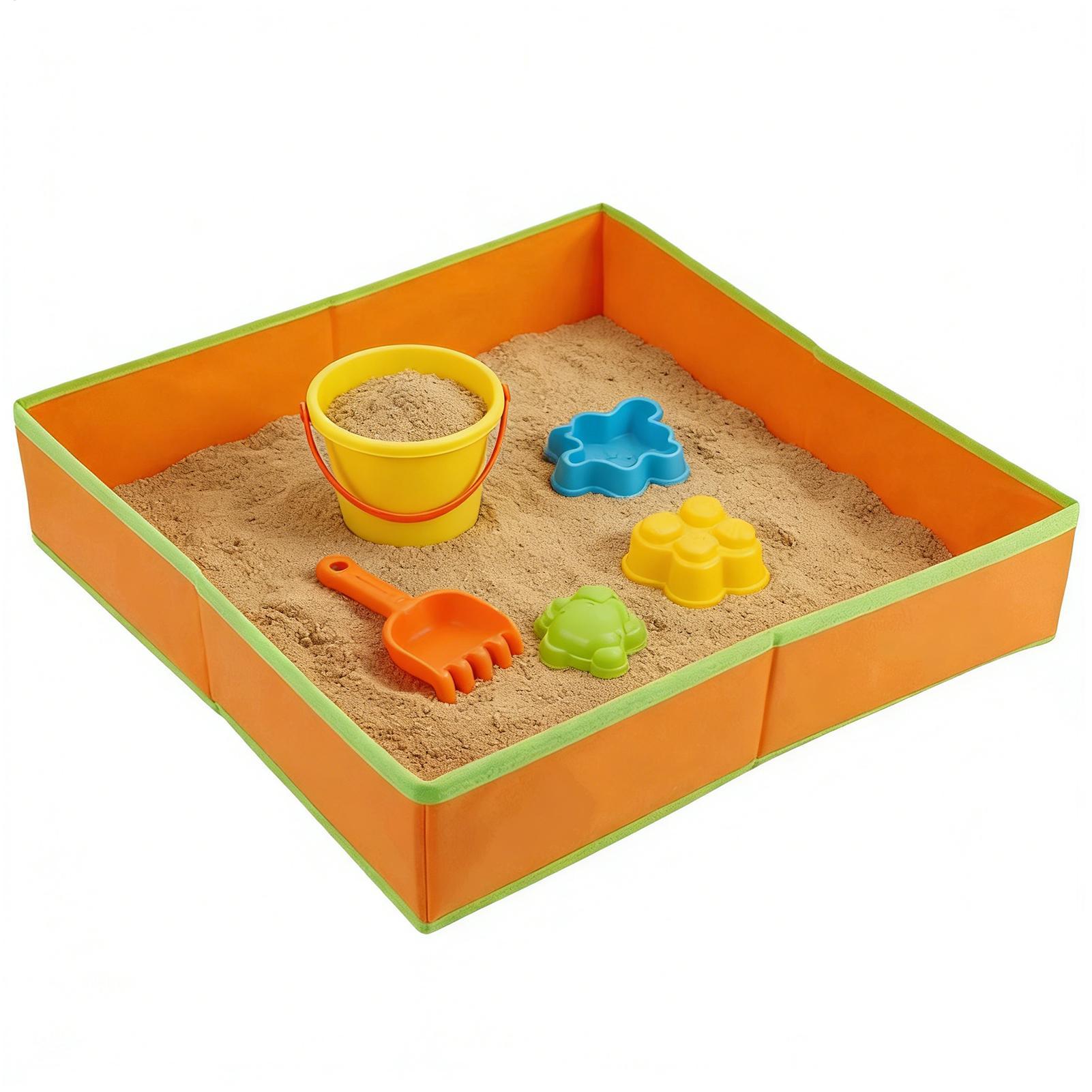 Kids Outdoor Activity Table - 子供用砂場テーブル 屋外感覚テーブル 折りたたみ式ゲームトレイ 折りたたみ式不織布製 キッズ感覚テーブル 庭や裏庭用