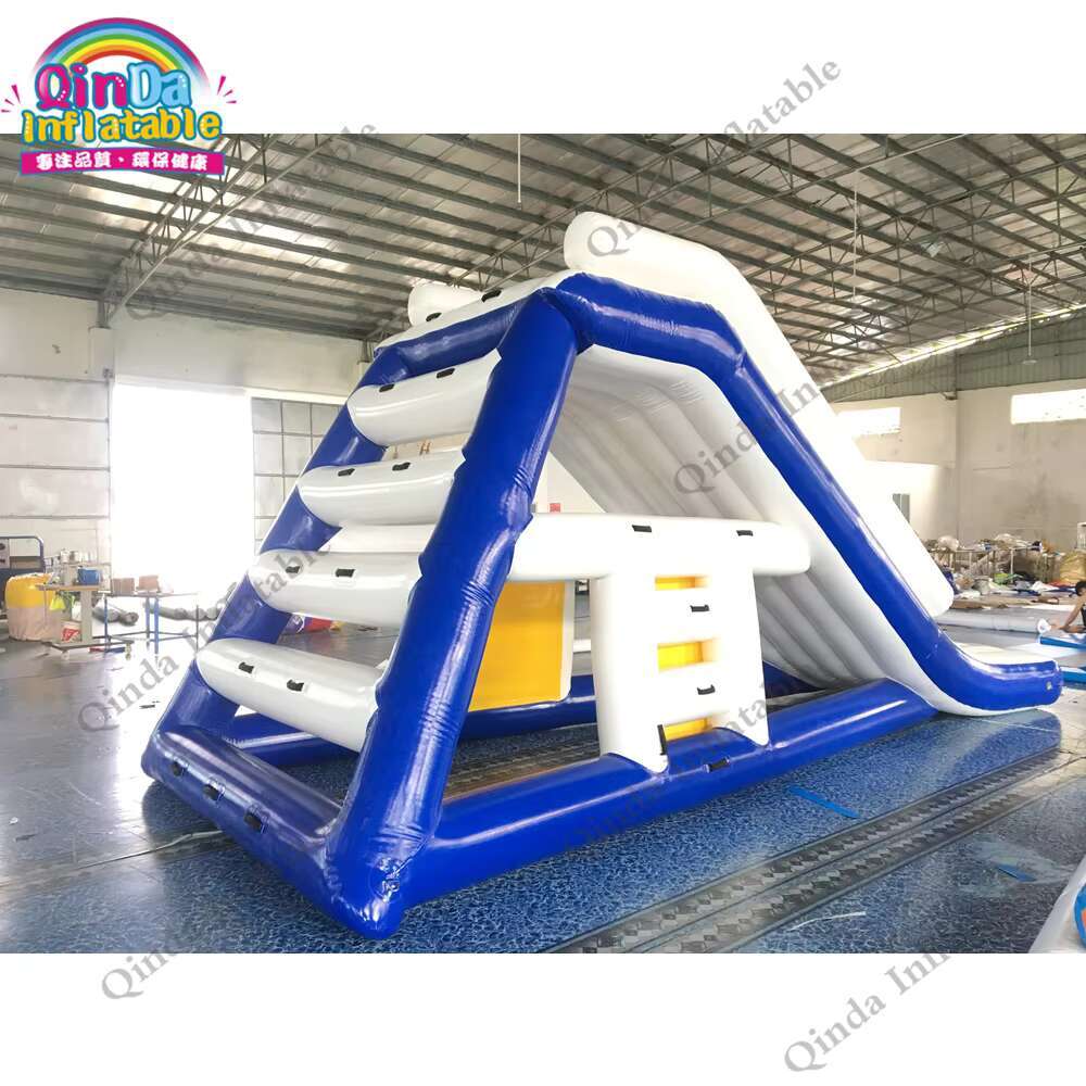 Kids Outdoor Inflatable Water Slide - 子供と大人のためのフローティングインフレータブルウォータースライド,商業用ウォーターパーク,5.5x3m