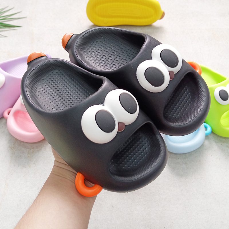 Kids Outdoor Obstacle Course - 夏用携帯アウトドアサンダル キッズ ビッグアイシューズ 厚底 滑り止め サンダル