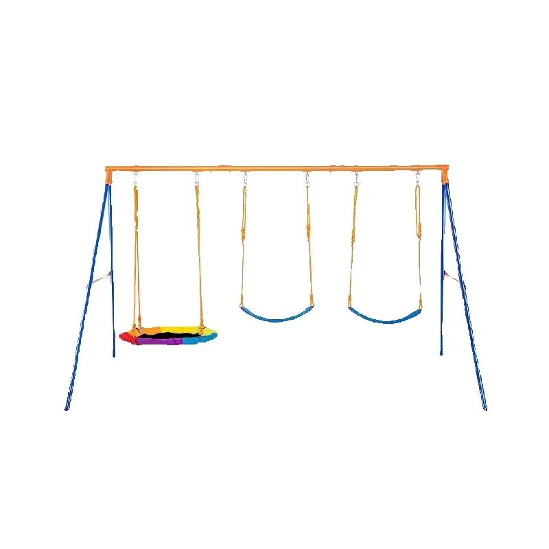 Kids Outdoor Obstacle Course - SucceBuy スイングセット 裏庭用 耐荷重600ポンド スイングセット ソーサースイングシート1個付き