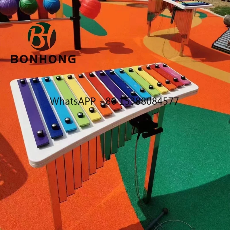 Kids Outdoor Xylophone - ボンホン屋外自立型パーカッション楽器 屋内外兼用子供用音楽遊具