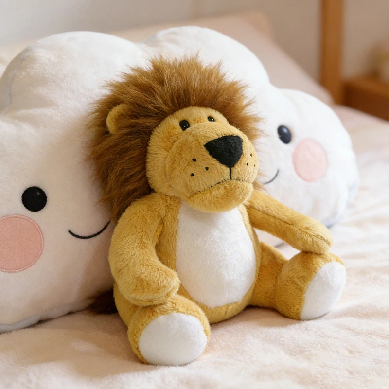 Kids Outdoor Movies - ジンフア玩具 かわいいライオンぬいぐるみ 柔らかいぬいぐるみ 森の王様マスコット人形 カスタムロゴ 子供部屋