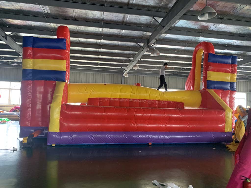 業務用巨大インフレータブル障害物コース、スライド付きPVC製 - Kids Outdoor Obstacle Course のレビューと価格