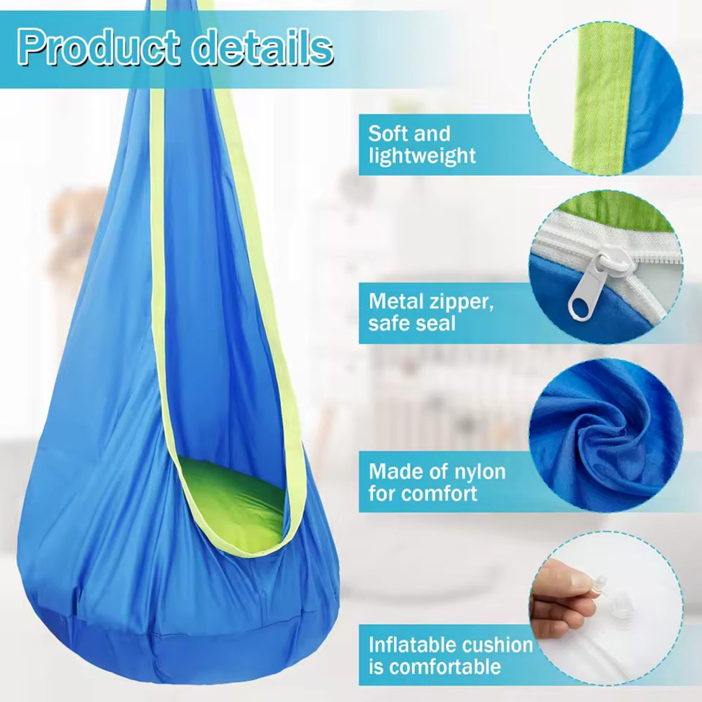 キッズポッドスイングシート ナイロン製ハンギングチェア イン - Kids Outdoor Hanging Chair のレビューと価格
