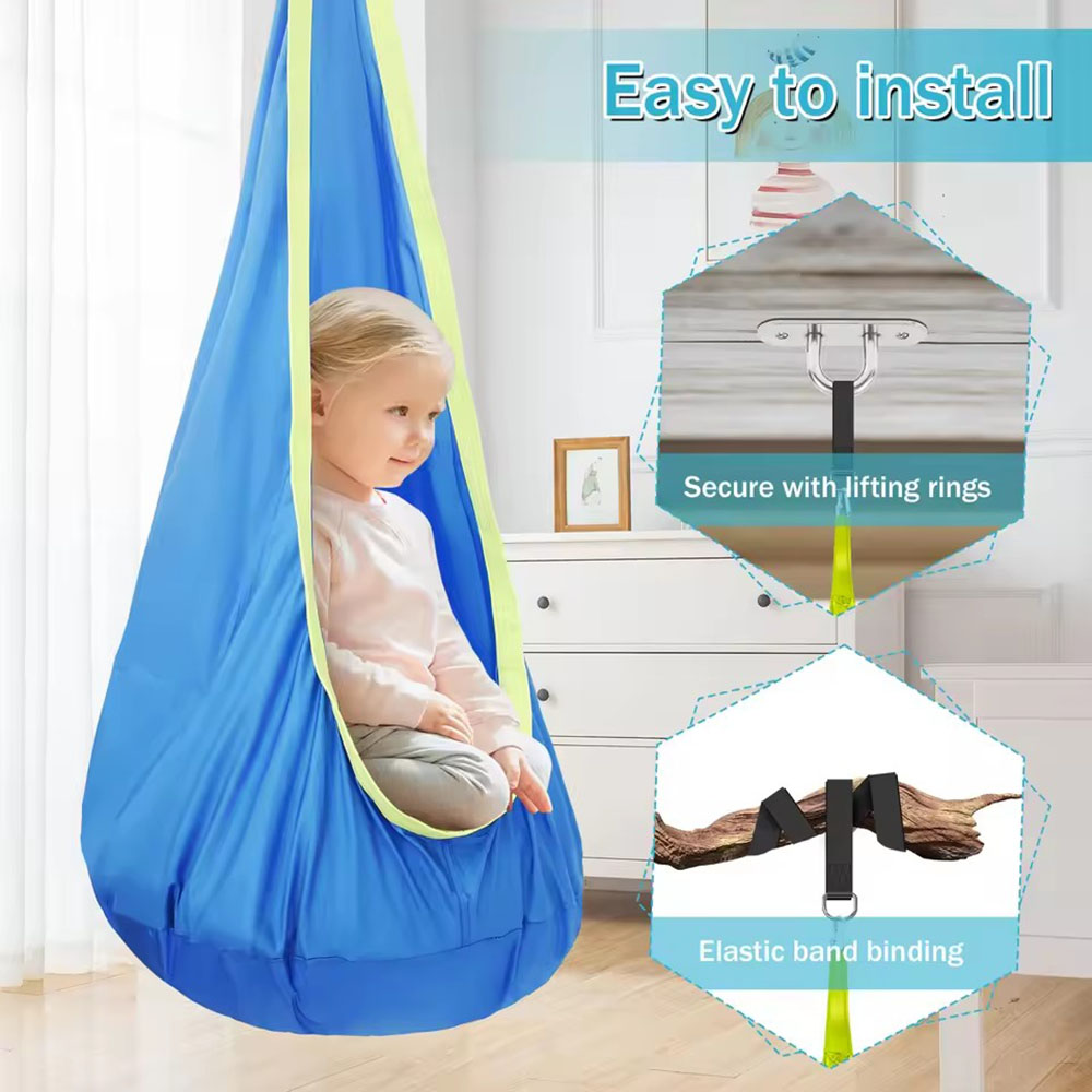 キッズポッドスイングシート ナイロン製ハンギングチェア イン - Kids Outdoor Hanging Chair のレビューと価格