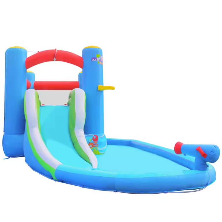 インフレータブルプールキャッスル スライドネット付きセット  - Outdoor Children'S Park のレビューと価格