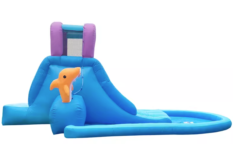 インフレータブルプールキャッスル スライドネット付きセット  - Outdoor Children'S Park のレビューと価格