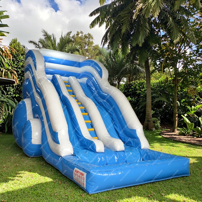 工場カスタマイズ格安子供用屋外ダブルスライドウォーターパーク - Kids Outdoor Inflatable Water Slide のレビューと価格