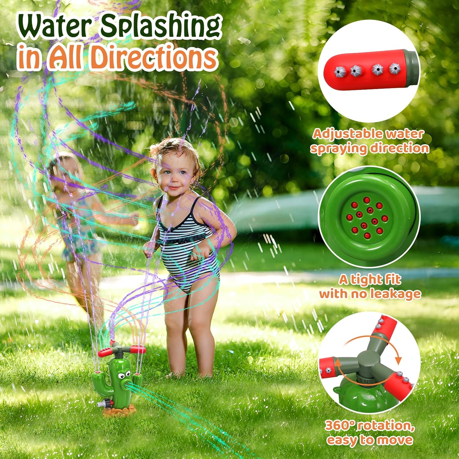 水スプレーおもちゃサボテンスプリンクラー屋外裏庭庭水おもちゃ - Kids Outdoor Play Area のレビューと価格