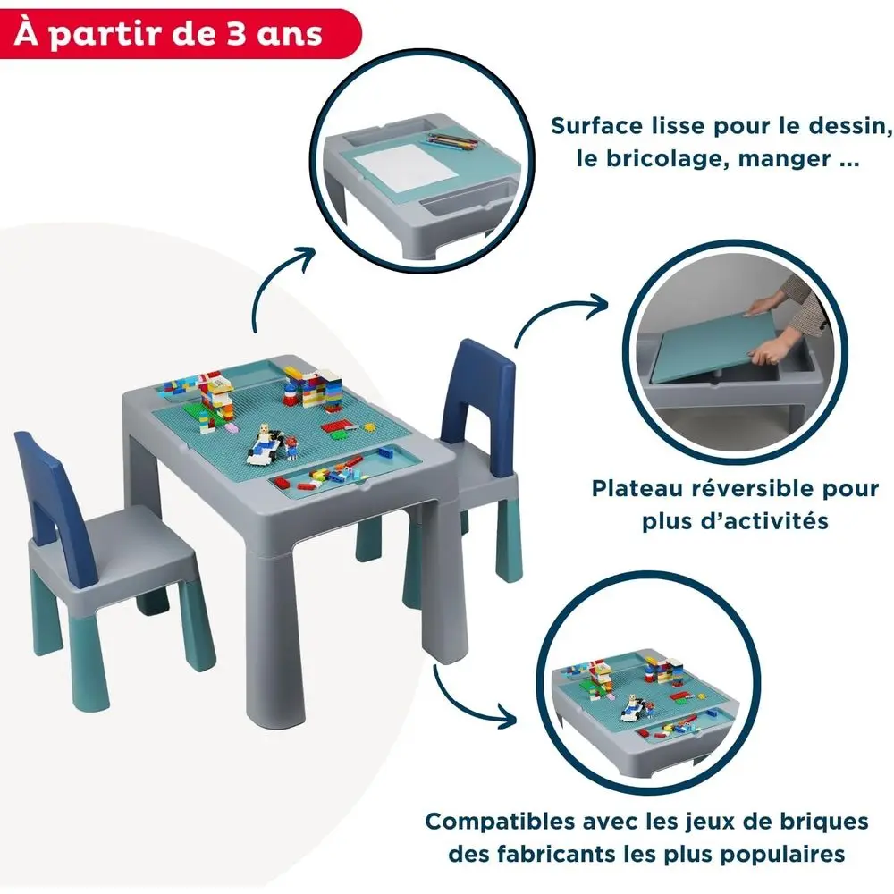 多機能キッズアクティビティテーブル（椅子付き、両面トレイ、収 - Kids Outdoor Activity Table のレビューと価格