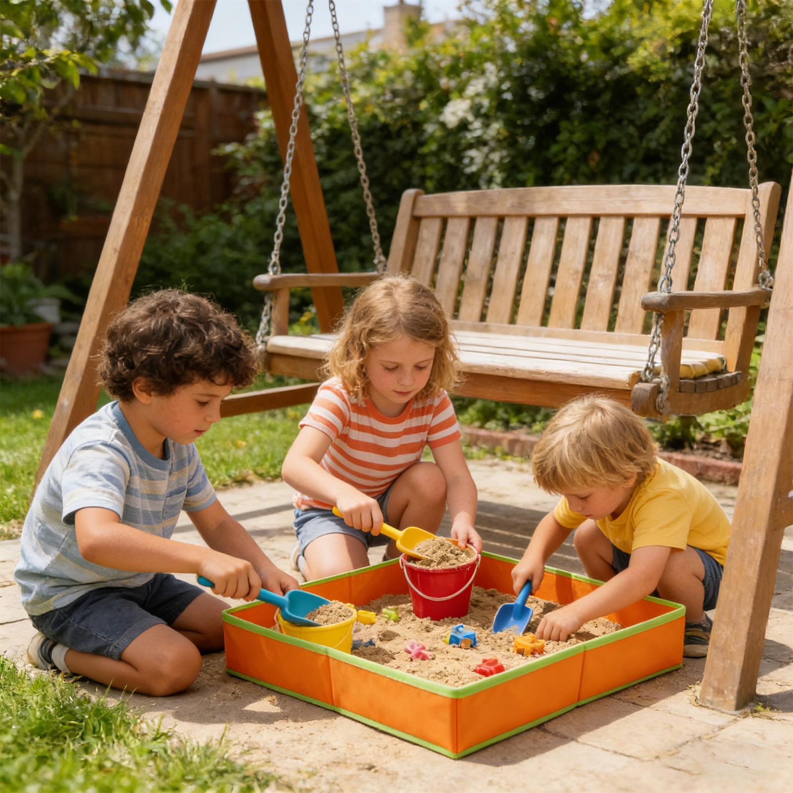 子供用砂場テーブル 屋外感覚テーブル 折りたたみ式ゲームトレ - Kids Outdoor Activity Table のレビューと価格