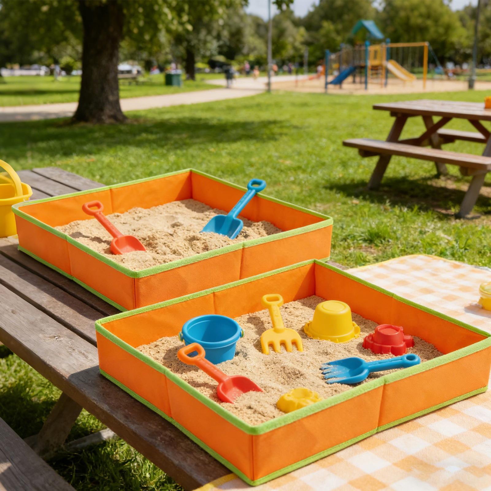 子供用砂場テーブル 屋外感覚テーブル 折りたたみ式ゲームトレ - Kids Outdoor Activity Table のレビューと価格