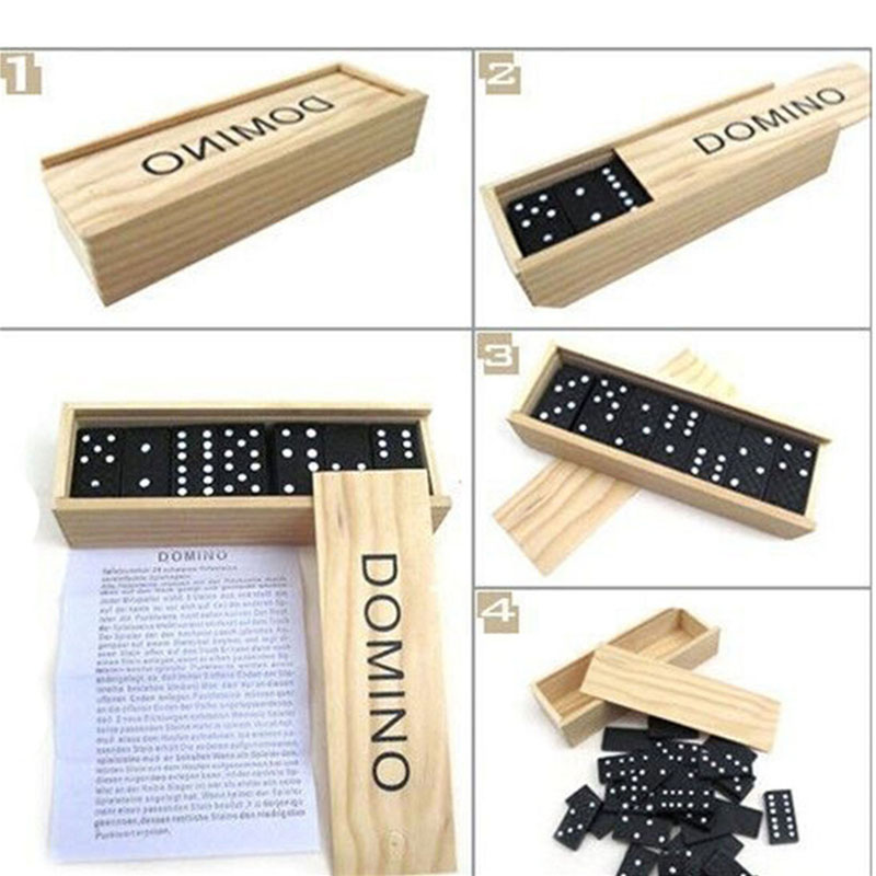 28 ピース/セット木製ドミノボードゲームテーブルゲームドミ - Kids Outdoor Activity Table のレビューと価格