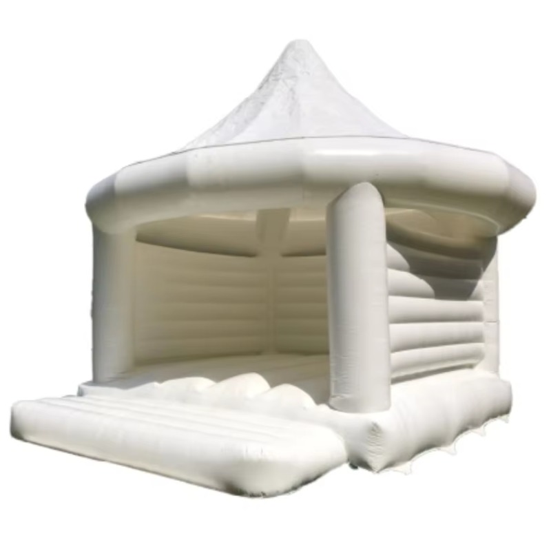 子供用インフレータブルホワイトウェディングバウンスハウス屋外 - Kids Outdoor Games のレビューと価格