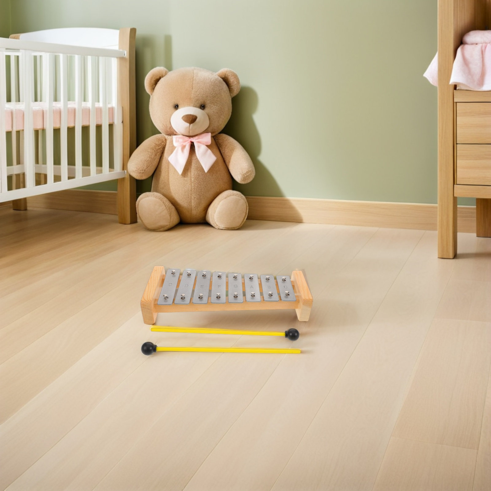 8音アルミ製シロフォン グロッケンシュピール 早期教育用打楽 - Kids Outdoor Xylophone のレビューと価格