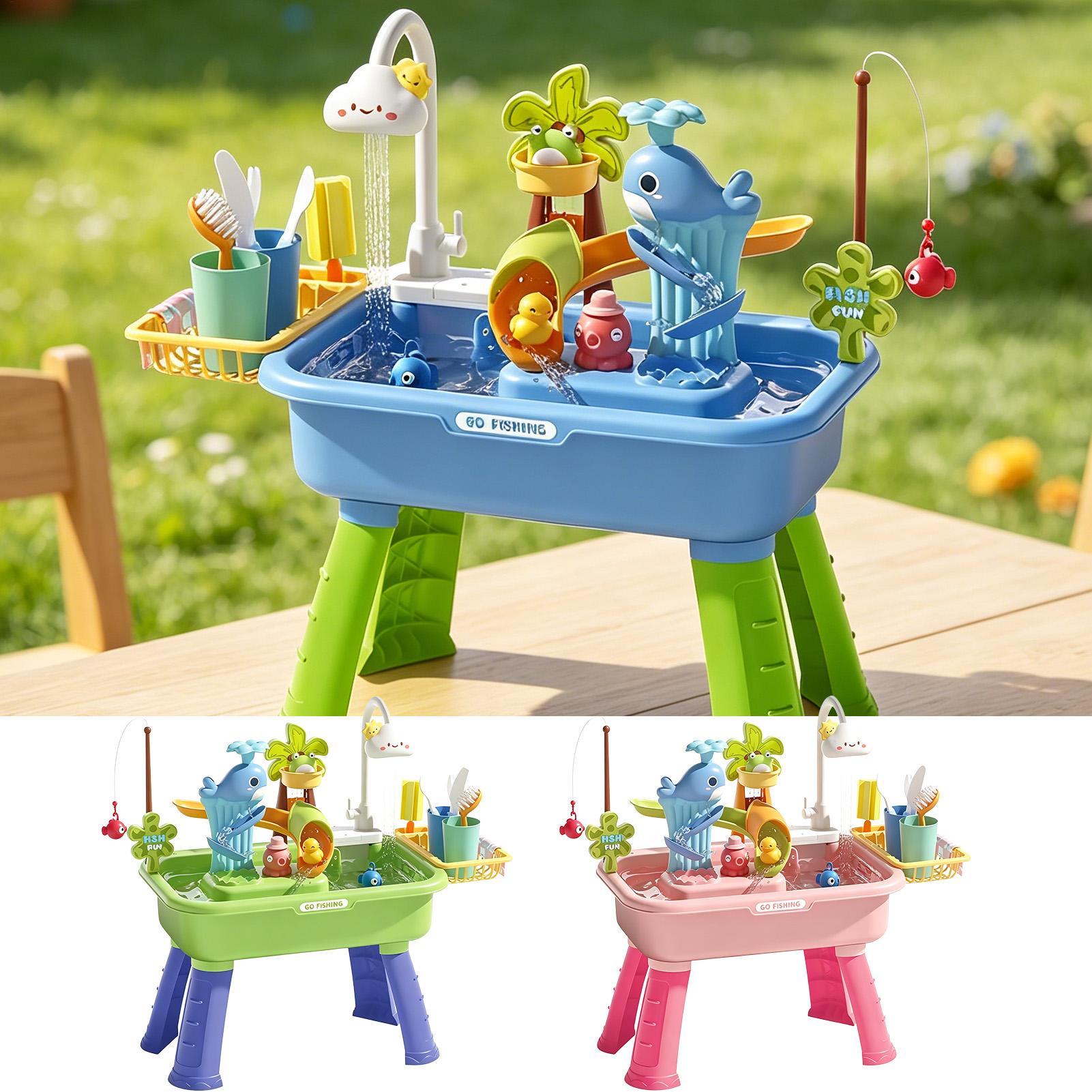 ポンプ付きキッズウォーターテーブル、幼児向け感覚遊びシンクア - Kids Outdoor Activity Table のレビューと価格