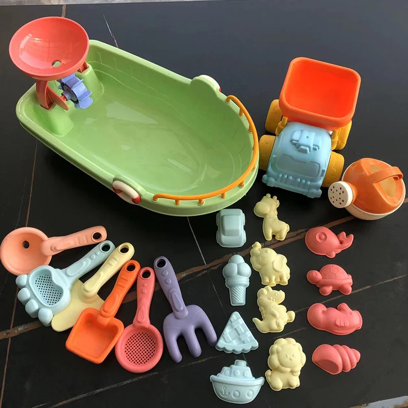 ビーチ砂遊びセット、砂型付き、幼児用屋外ダンプカーおもちゃ、 - Kids Outdoor Dump Truck のレビューと価格