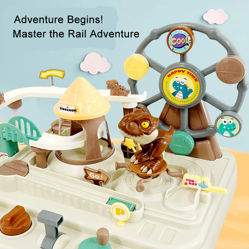 恐竜アドベンチャートラックおもちゃ 5つの障害物と観覧車付き - Kids Outdoor Obstacle Course のレビューと価格