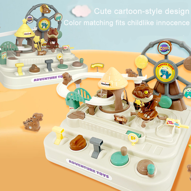 恐竜アドベンチャートラックおもちゃ 5つの障害物と観覧車付き - Kids Outdoor Obstacle Course のレビューと価格