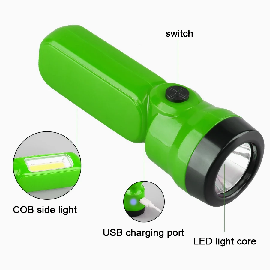ミニ COB+XPE 子供用懐中電灯、USB 充電式 3 モ - Outdoor Kid のレビューと価格