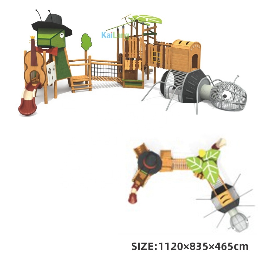 カスタム森の動物デザイン木製遊園地屋外スポーツ遊具子供用木製 - Outdoor Children'S Park のレビューと価格