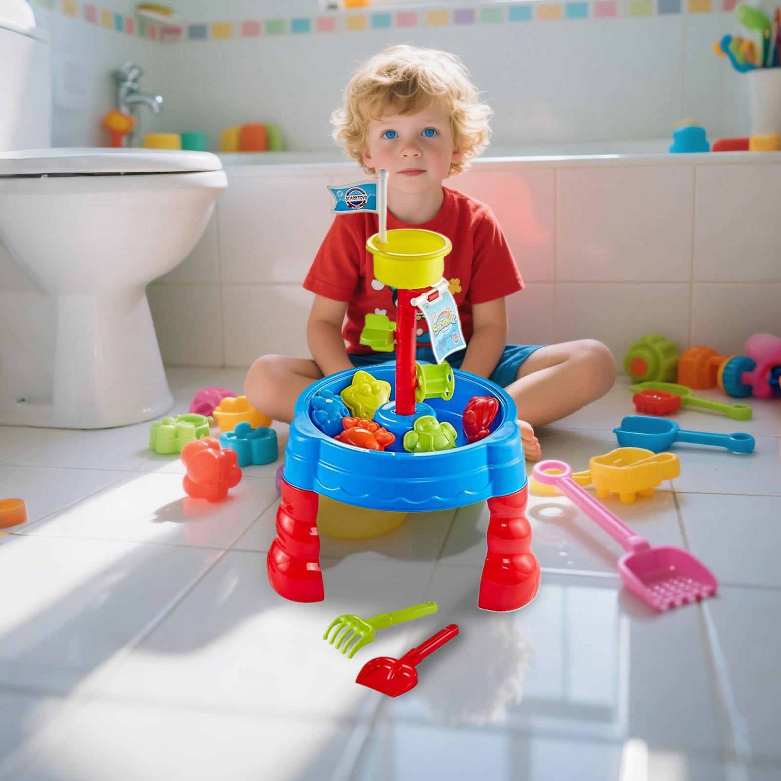 砂と水のテーブル、水遊びテーブル、屋外玩具アクティビティセン - Kids Outdoor Activity Table のレビューと価格