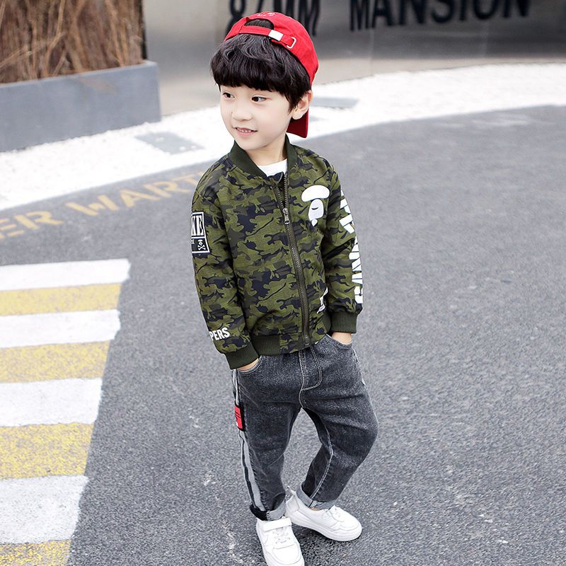 2025年新作 男の子用 迷彩柄 ベースボールジャケット ダ - Kids Outdoor Set のレビューと価格