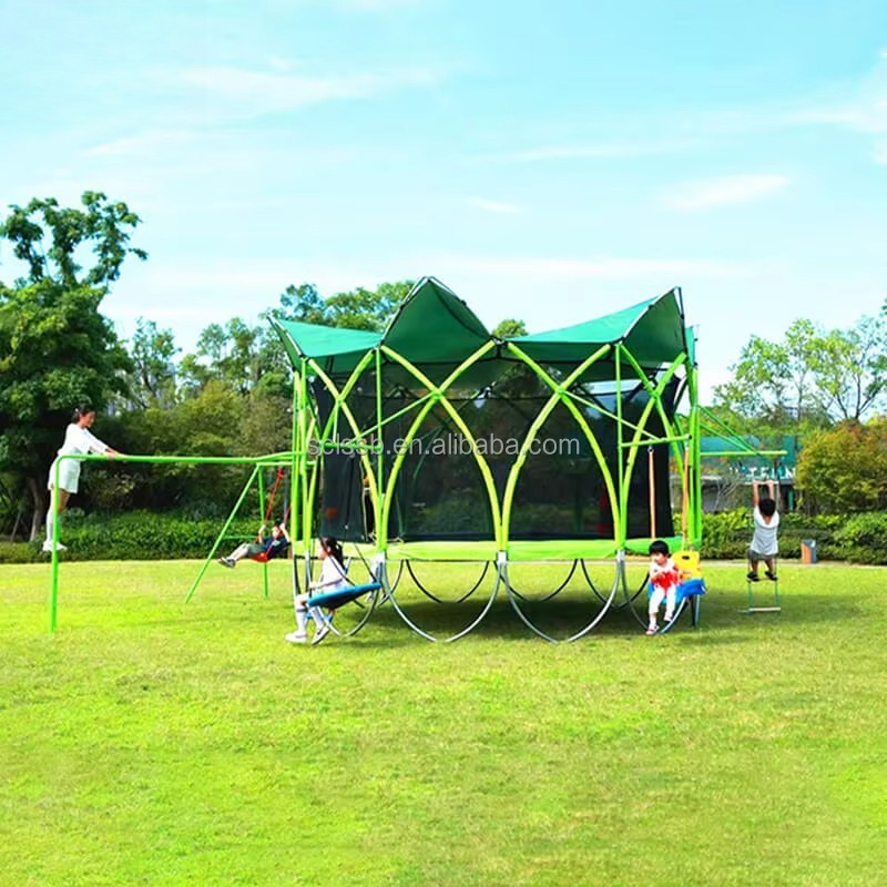 12フィートの屋外用体操トランポリン、ネット付き、庭、公園、 - Outdoor Children'S Park のレビューと価格