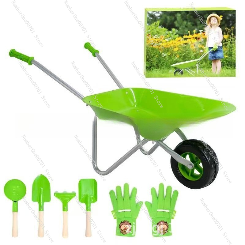 子供用屋外手押し車、緑の庭遊びセット、バランス練習と身体活動 - Kids Outdoor Set のレビューと価格