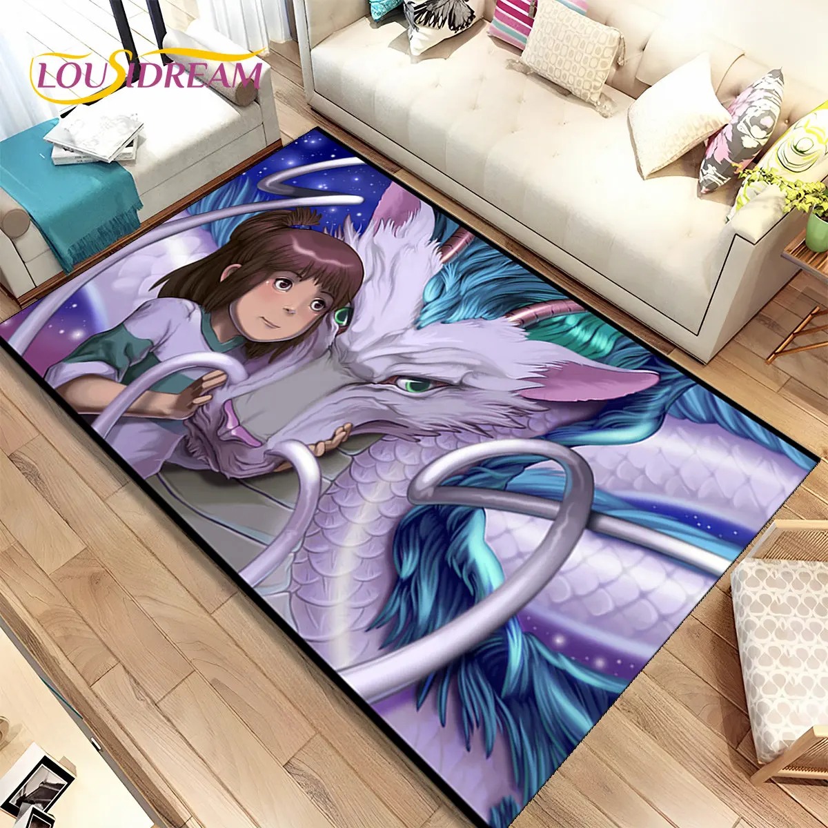 千と千尋の神隠し漫画アニメエリアラグ、リビングルーム、ベッド - Kids Outdoor Play Area のレビューと価格