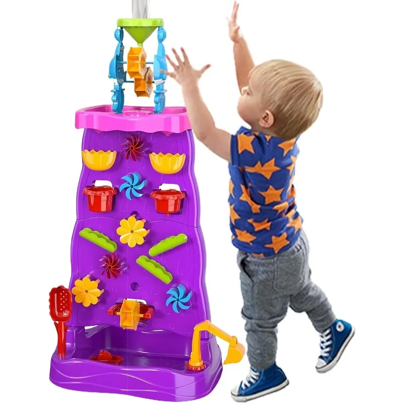 子供用ウォーターテーブル 両面滝砂遊びセット 屋外砂遊びステ - Kids Outdoor Activity Table のレビューと価格