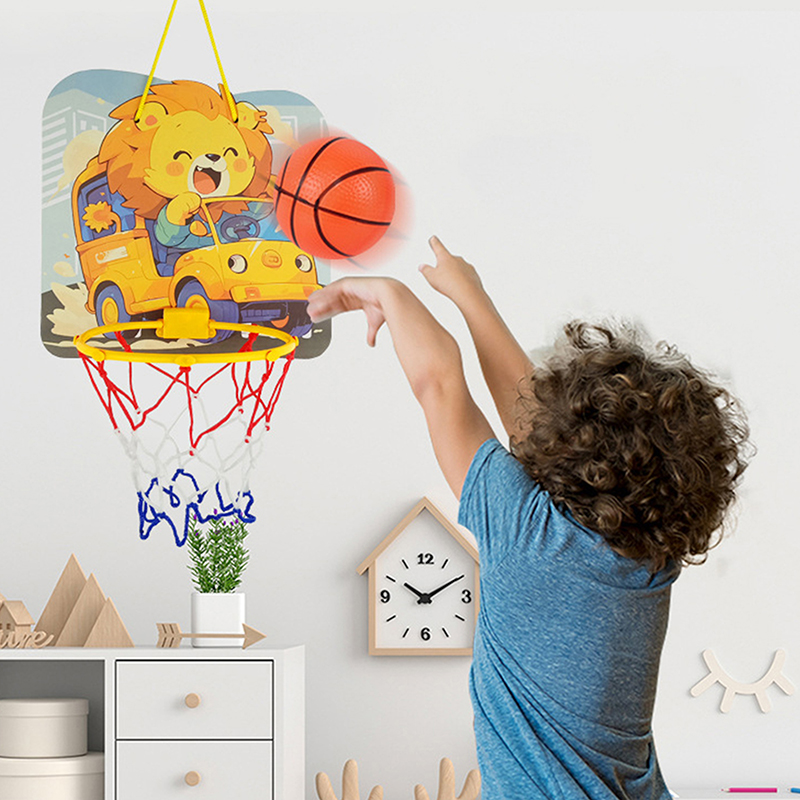 子供用調節可能なバスケットボールスタンド漫画の動物の形のシュ - Kids Outdoor Games のレビューと価格