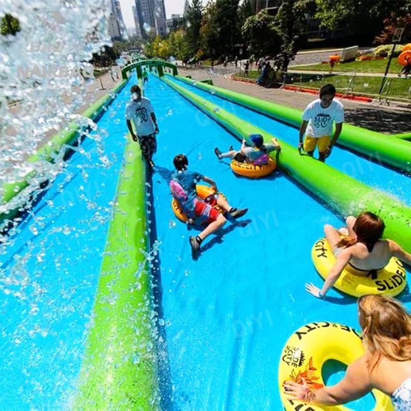 業務用巨大スリップ＆スライド式インフレータブルウォータースラ - Kids Outdoor Inflatable Water Slide のレビューと価格