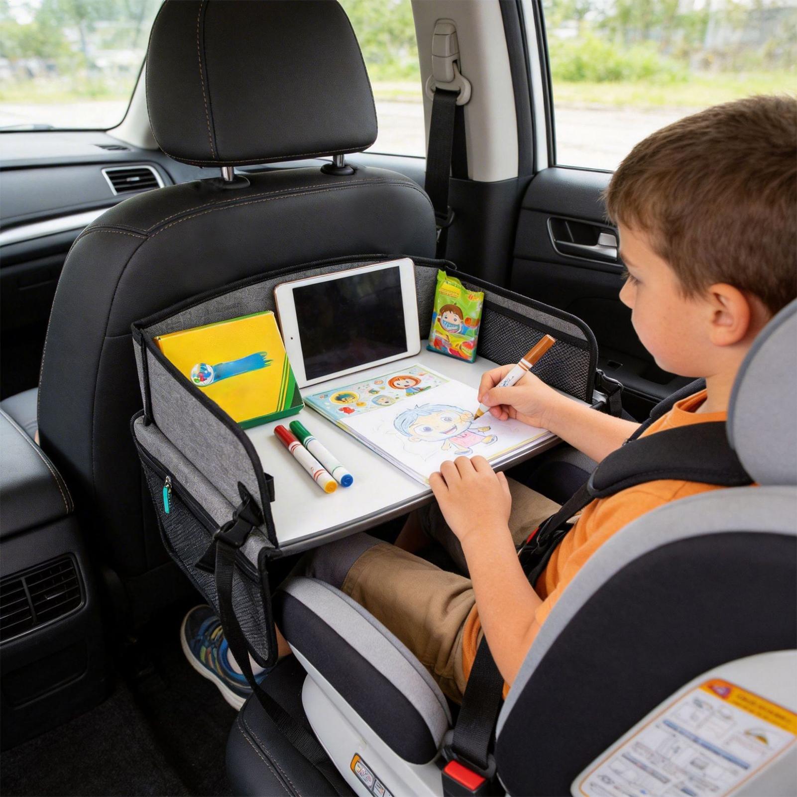 カーシート用アクティビティトレイ、ポケット付き、調節可能なス - Kids Outdoor Activity Table のレビューと価格