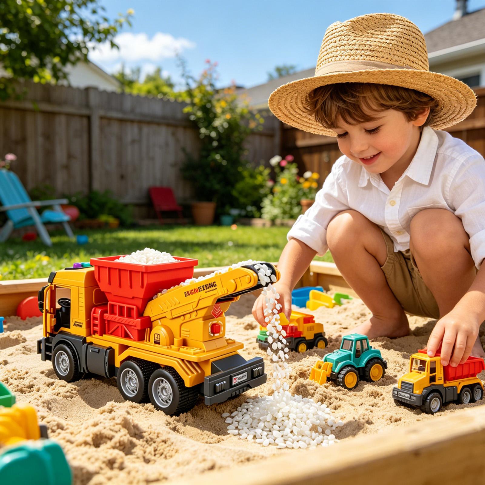 電動ダンプカーおもちゃ、サウンド＆ライト付き建設車両、ダンプ - Kids Outdoor Dump Truck のレビューと価格