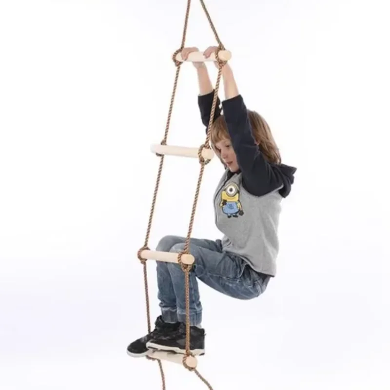 子供用木製ロープはしご、キッズスイング、屋内外兼用ゲームおも - Kids Outdoor Jumping のレビューと価格