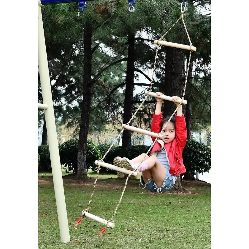 子供用木製ロープはしご、キッズスイング、屋内外兼用ゲームおも - Kids Outdoor Jumping のレビューと価格