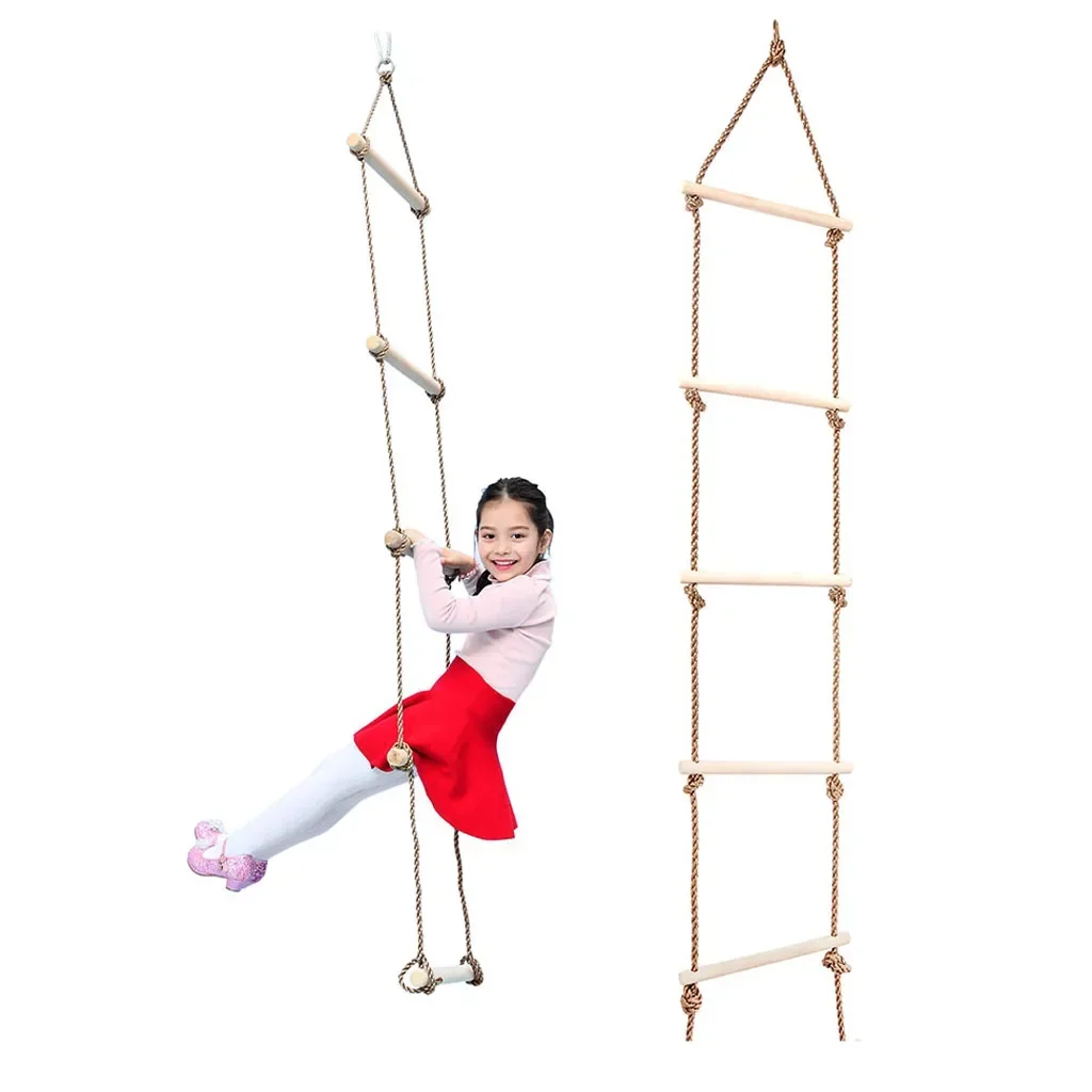 子供用木製ロープはしご、キッズスイング、屋内外兼用ゲームおも - Kids Outdoor Jumping のレビューと価格