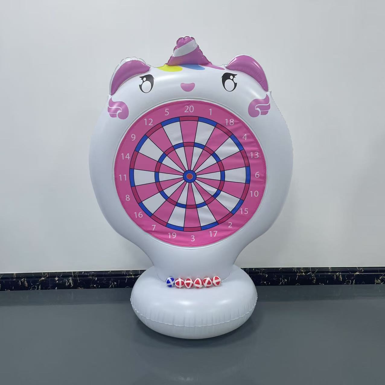 インフレータブルユニコーン投げゲームターゲット粘着ダーツ屋外 - Kids Outdoor Games のレビューと価格