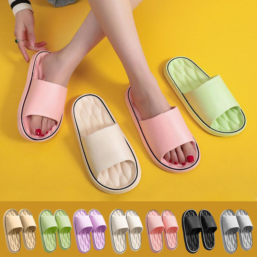 カップル用ライン柄スリッパ - 夏用滑り止め室内スライド、柔 - Kids Outdoor Obstacle Course のレビューと価格